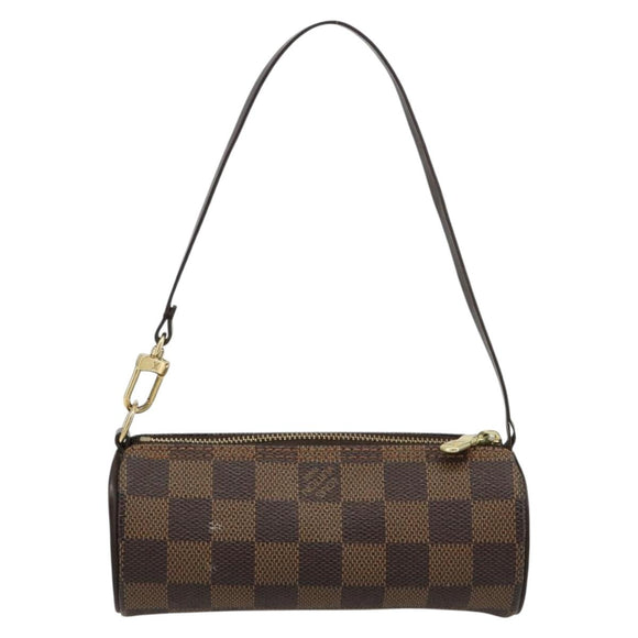 LOUIS VUITTON Damier Ebene Papillon Pouch LV Auth 179784