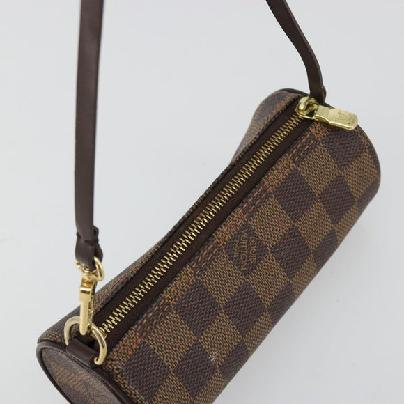 LOUIS VUITTON Damier Ebene Papillon Pouch LV Auth 179784