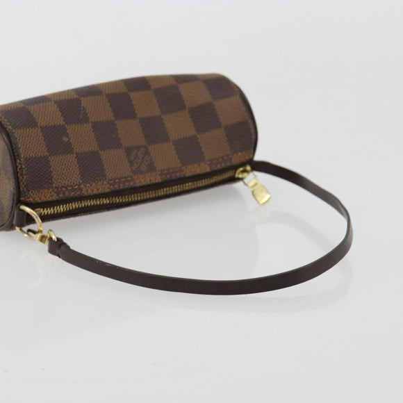 LOUIS VUITTON Damier Ebene Papillon Pouch LV Auth 179784