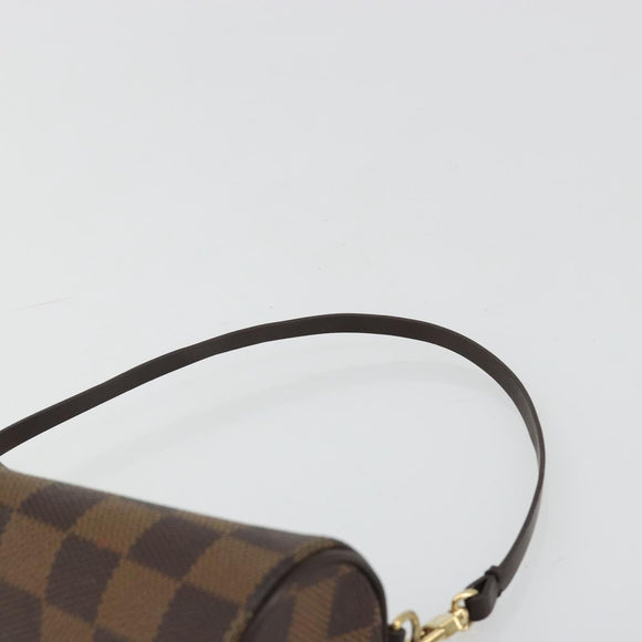 LOUIS VUITTON Damier Ebene Papillon Pouch LV Auth 179784