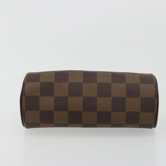 LOUIS VUITTON Damier Ebene Papillon Pouch LV Auth 179784