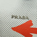 PRADA Sports Chain Shoulder Bag Leather White Silver Auth 179797M-18