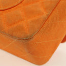 CHANEL Matelasse 25 Chain Shoulder Bag Corduroy Orange Gold CC Auth 179800V-19