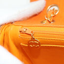 CHANEL Matelasse 25 Chain Shoulder Bag Corduroy Orange Gold CC Auth 179800V-27
