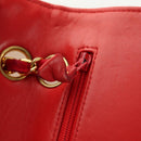 CHANEL Matelasse 23 Chain Shoulder Bag Satin Gold Red CC Auth 179801V-21