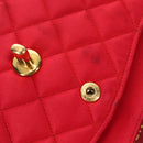 CHANEL Matelasse 23 Chain Shoulder Bag Satin Gold Red CC Auth 179801V-24