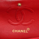 CHANEL Matelasse 23 Chain Shoulder Bag Satin Gold Red CC Auth 179801V-25