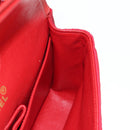 CHANEL Matelasse 23 Chain Shoulder Bag Satin Gold Red CC Auth 179801V-27