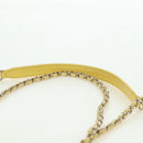 CHANEL Matelasse Chain Shoulder Bag Lamb Skin Yellow Gold CC Auth 179803SAV-8