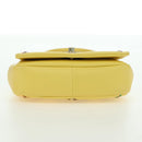 CHANEL Matelasse Chain Shoulder Bag Lamb Skin Yellow Gold CC Auth 179803SAV-5