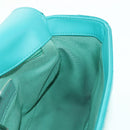 CHANEL Matelasse Chain Bag Lamb Skin 2way Silver Emerald Green CC Auth 179804SAV-25