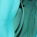 CHANEL Matelasse Chain Bag Lamb Skin 2way Silver Emerald Green CC Auth 179804SAV-28