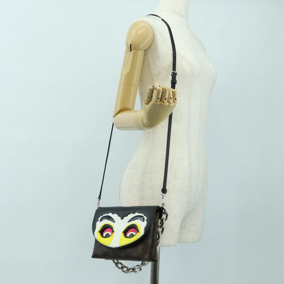 LOUIS VUITTON Yamamoto Hirosai Pochette Kabuki Mask Bag M43532 LV Auth 179813SM