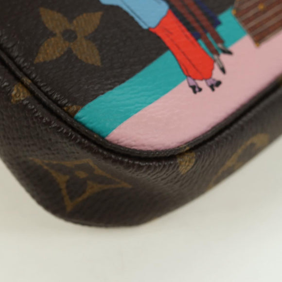 LOUIS VUITTON Monogram Mini Pochette Accessoires Pouch M62141 LV Auth 179814M