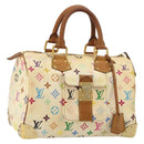 LOUIS VUITTON Monogram Multicolor Speedy 30 Bag White M92643 LV Auth 179817-1