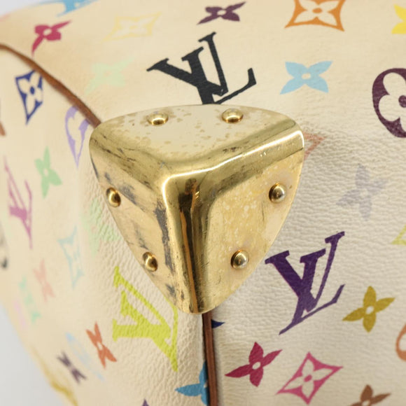 LOUIS VUITTON Monogram Multicolor Speedy 30 Bag White M92643 LV Auth 179817