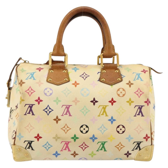 LOUIS VUITTON Monogram Multicolor Speedy 30 Bag White M92643 LV Auth 179817