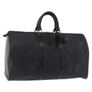 LOUIS VUITTON Epi Keepall 45 Boston Bag Black M42972 LV Auth 179819A-1