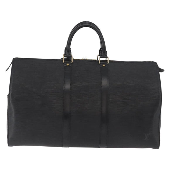 LOUIS VUITTON Epi Keepall 45 Boston Bag Black M42972 LV Auth 179819A