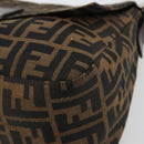 FENDI Zucca Canvas Mamma Baguette Shoulder Bag Black Brown Auth 179826SAV-10