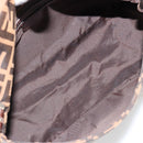 FENDI Zucca Canvas Mamma Baguette Shoulder Bag Black Brown Auth 179826SAV-19