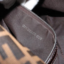 FENDI Zucca Canvas Mamma Baguette Shoulder Bag Black Brown Auth 179826SAV-24