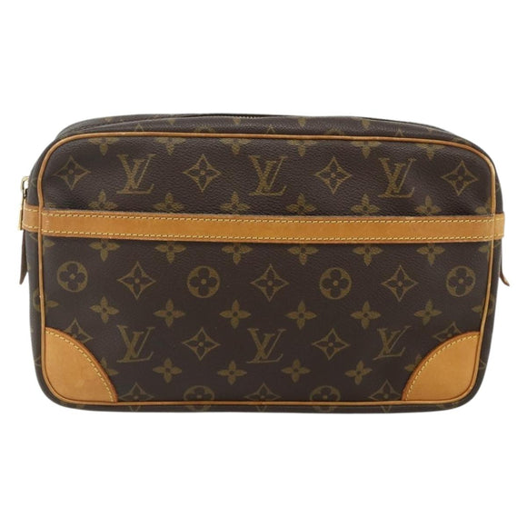 LOUIS VUITTON Monogram Compiegne 28 Clutch Bag M51845 LV Auth 179831