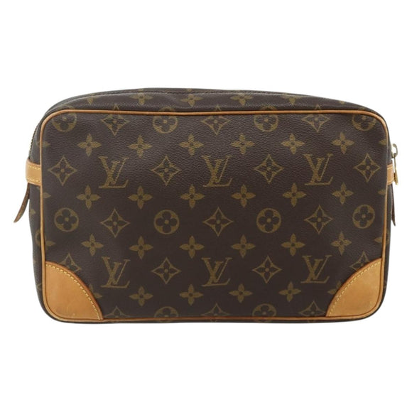 LOUIS VUITTON Monogram Compiegne 28 Clutch Bag M51845 LV Auth 179831
