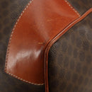 CELINE Macadam Canvas Boston Bag PVC Leather Brown Gold Auth 179832-19