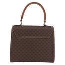 CELINE Macadam Canvas Handtasche PVC Leder Braun Gold Auth 179840A-2