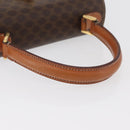 CELINE Macadam Canvas Handtasche PVC Leder Braun Gold Auth 179840A-7