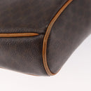 CELINE Macadam Canvas Shoulder Bag PVC Leather Brown Gold Auth 179841-15