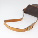 CELINE Macadam Canvas Shoulder Bag PVC Leather Brown Gold Auth 179841-7