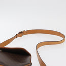 CELINE Macadam Canvas Shoulder Bag PVC Leather Brown Gold Auth 179841-8
