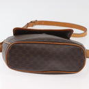 CELINE Macadam Canvas Shoulder Bag PVC Leather Brown Gold Auth 179841-5
