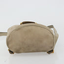 Salvatore Ferragamo Gancini Backpack Suede Gray Gold Auth 179844-11