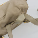 Salvatore Ferragamo Gancini Backpack Suede Gray Gold Auth 179844-7