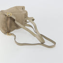 Salvatore Ferragamo Gancini Backpack Suede Gray Gold Auth 179844-9