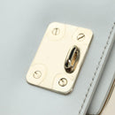 Salvatore Ferragamo Chain Vala Shoulder Bag Leather White Gold Auth 179845A-9