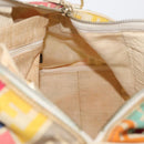 FENDI Zucca Canvas Celeria Boston Bag Multicolor Gold Auth 179846A-21
