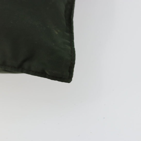 PRADA Tote Bag Nylon Khaki Silber Auth 179851