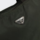PRADA Tote Bag Nylon Khaki Silber Auth 179851-14
