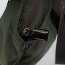 PRADA Tote Bag Nylon Khaki Silber Auth 179851-15