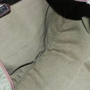 PRADA Tote Bag Nylon Khaki Silber Auth 179851-17