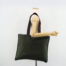 PRADA Tote Bag Nylon Khaki Silber Auth 179851-21