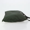 PRADA Tote Bag Nylon Khaki Silber Auth 179851-4