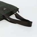 PRADA Tote Bag Nylon Khaki Silber Auth 179851-7