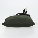 PRADA Tote Bag Nylon Khaki Silber Auth 179851-9