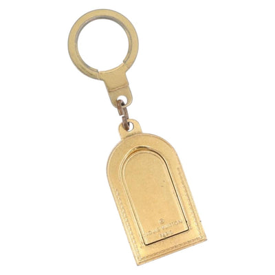 LOUIS VUITTON Porte Cles Address Key Ring metal Gold Tone LV Auth 179855