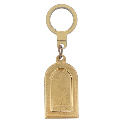 LOUIS VUITTON Porte Cles Address Key Ring metal Gold Tone LV Auth 179855 - 0